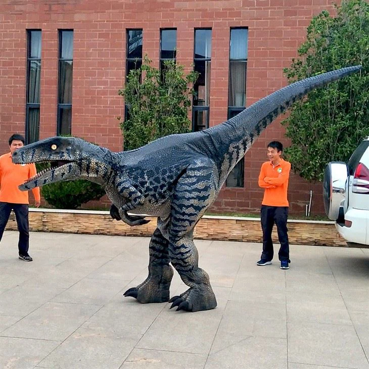 Gwisgoedd Mecanyddol Efelychu Robotig Velociraptor